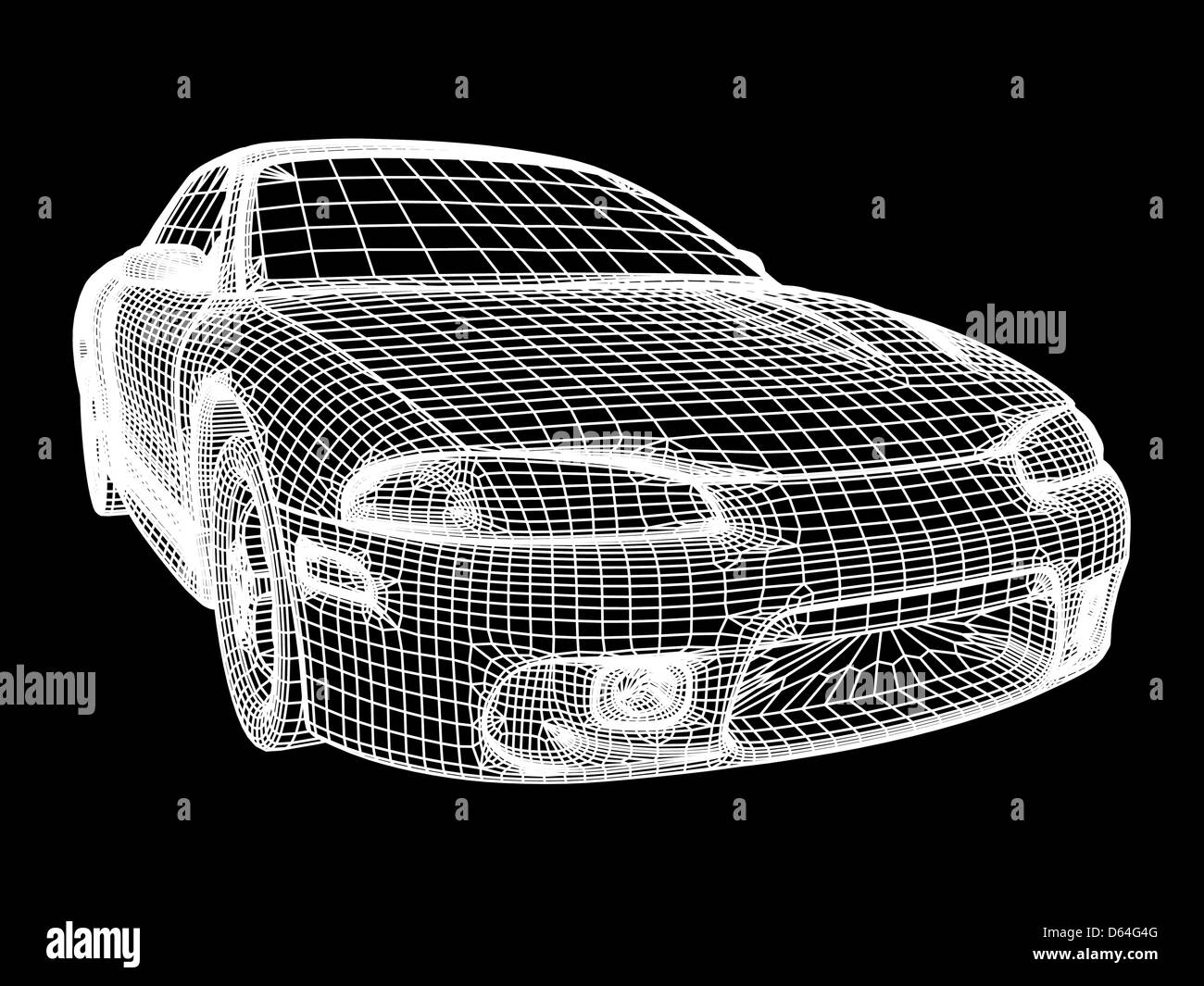 Computer aided Design eines Autos Stockfoto