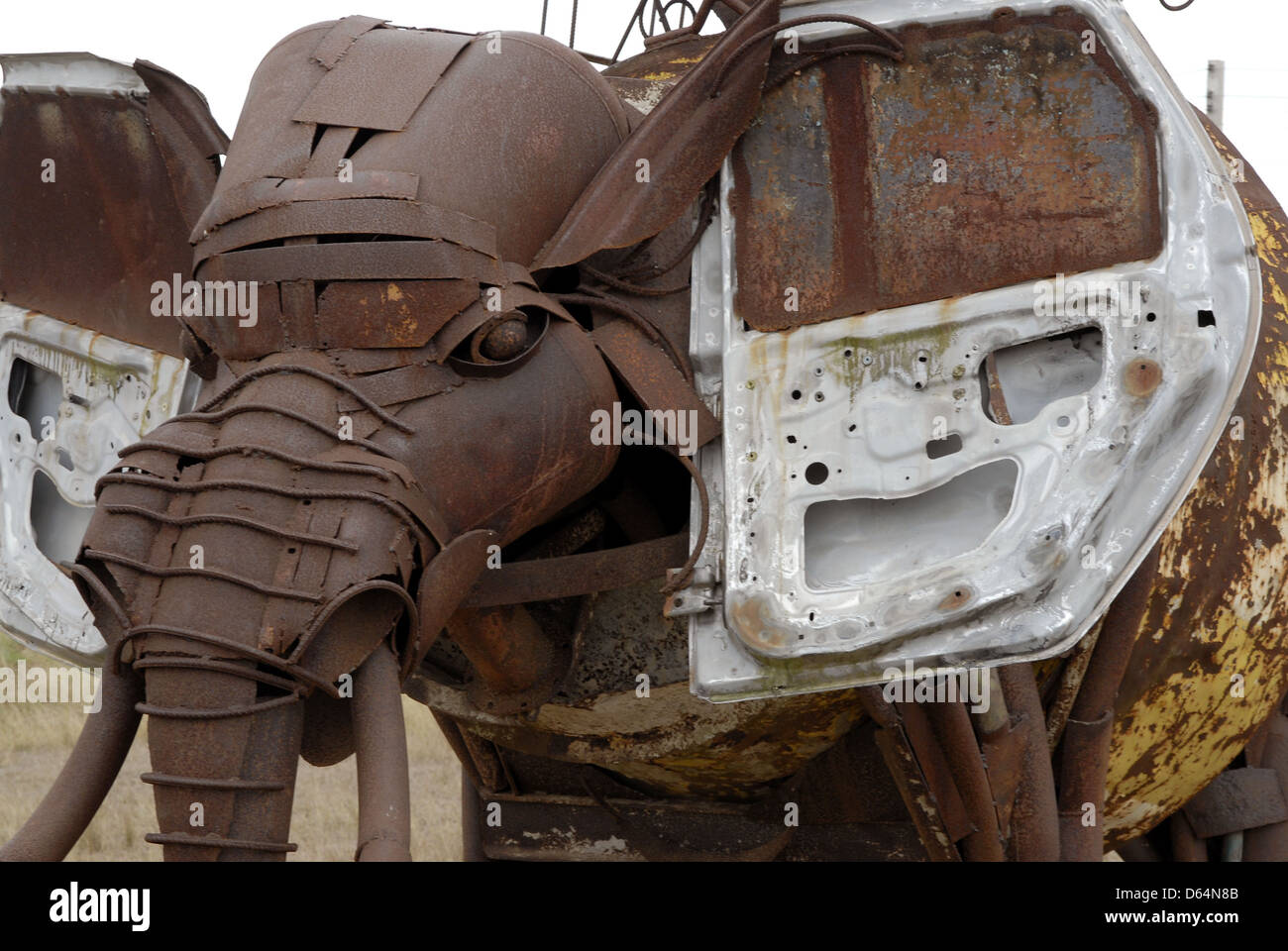 Skulptur eines Elefanten in Kuba, aus Altmetall hergestellt Stockfoto