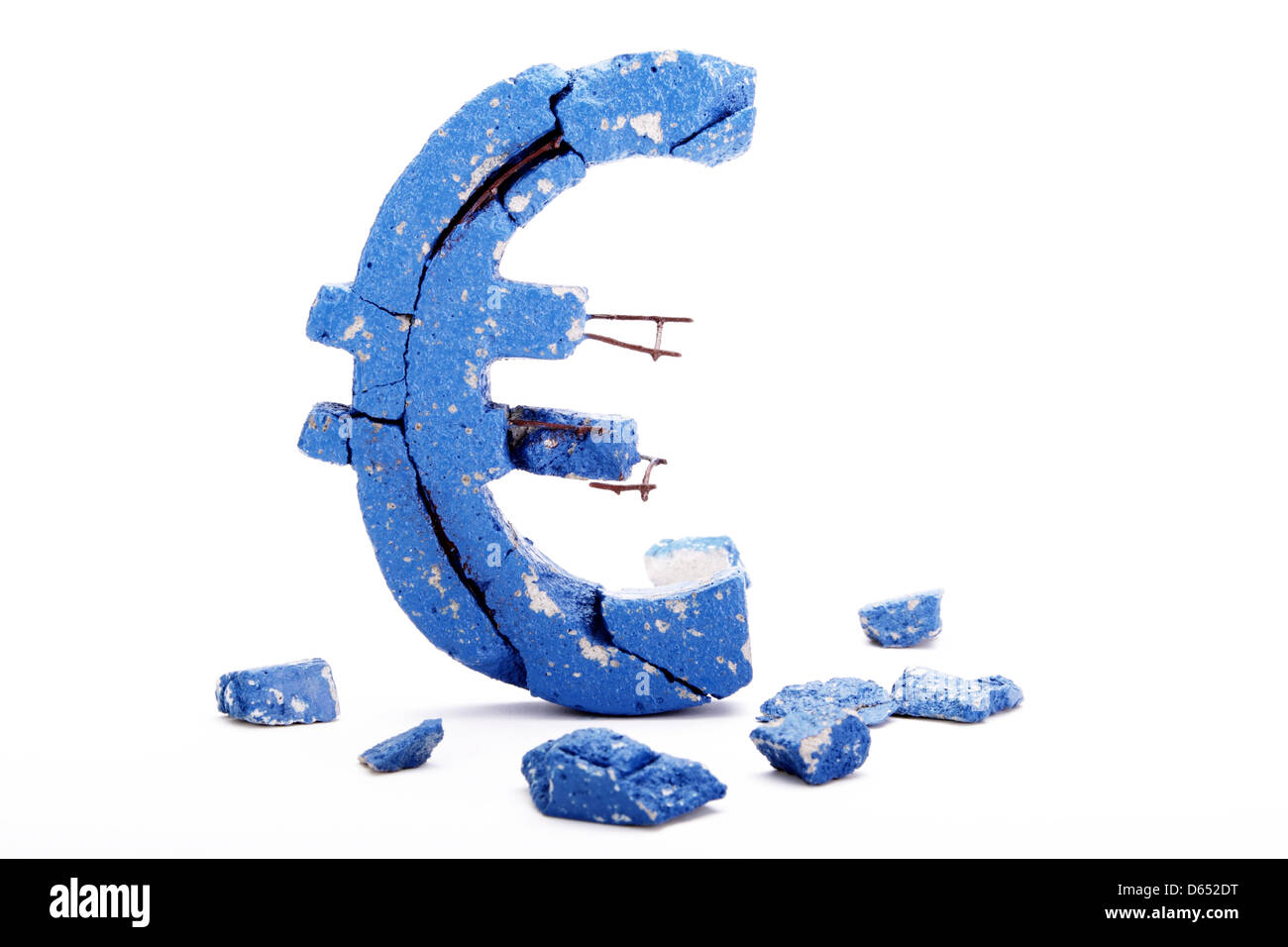 Finanzkrise, Finanzmarkt, Euro-Zeichen Stockfoto