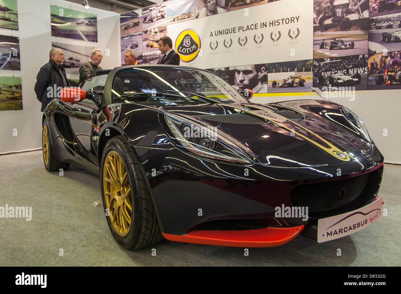 Paris, Frankreich - 06. Februar: Rennwagen Lotus auf dem Salon RetroMobile, 6. Februar 2013 Paris, Frankreich. Stockfoto