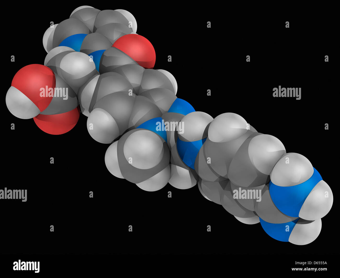 Dabigatran Wirkstoffmolekül Stockfoto