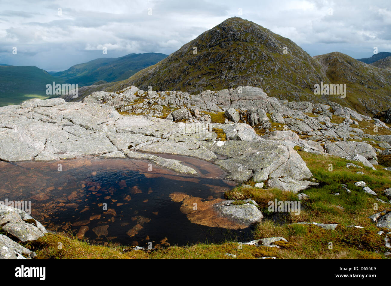 Sgurr Dhomhnuill vom Gipfel des Druim Garbh, Ardgour, Scotland, UK Stockfoto