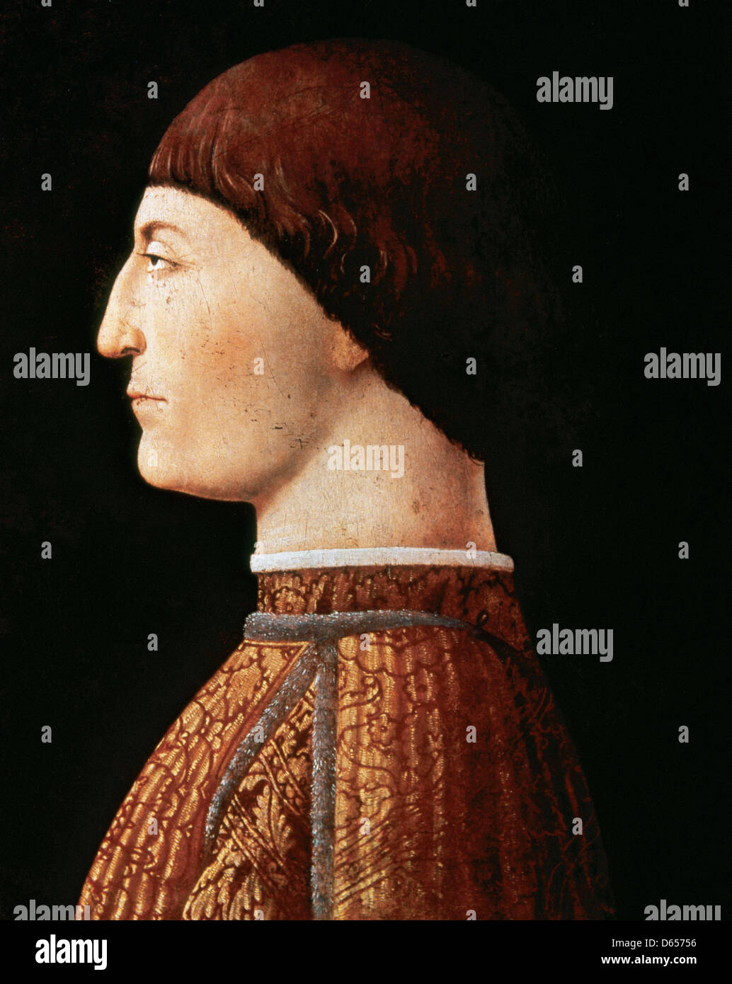Piero (1415-1492). Porträt des Sigismondo Pandolfo Malatesta. Museum des Louvre. París. Frankreich. Stockfoto