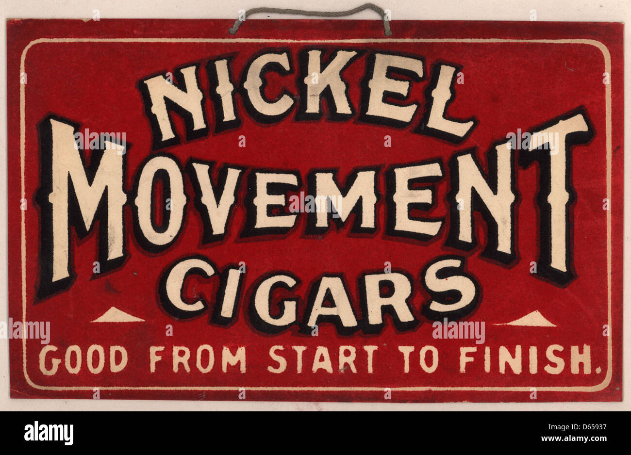 Nickel-Bewegung-Zigarren-Anzeige Stockfoto