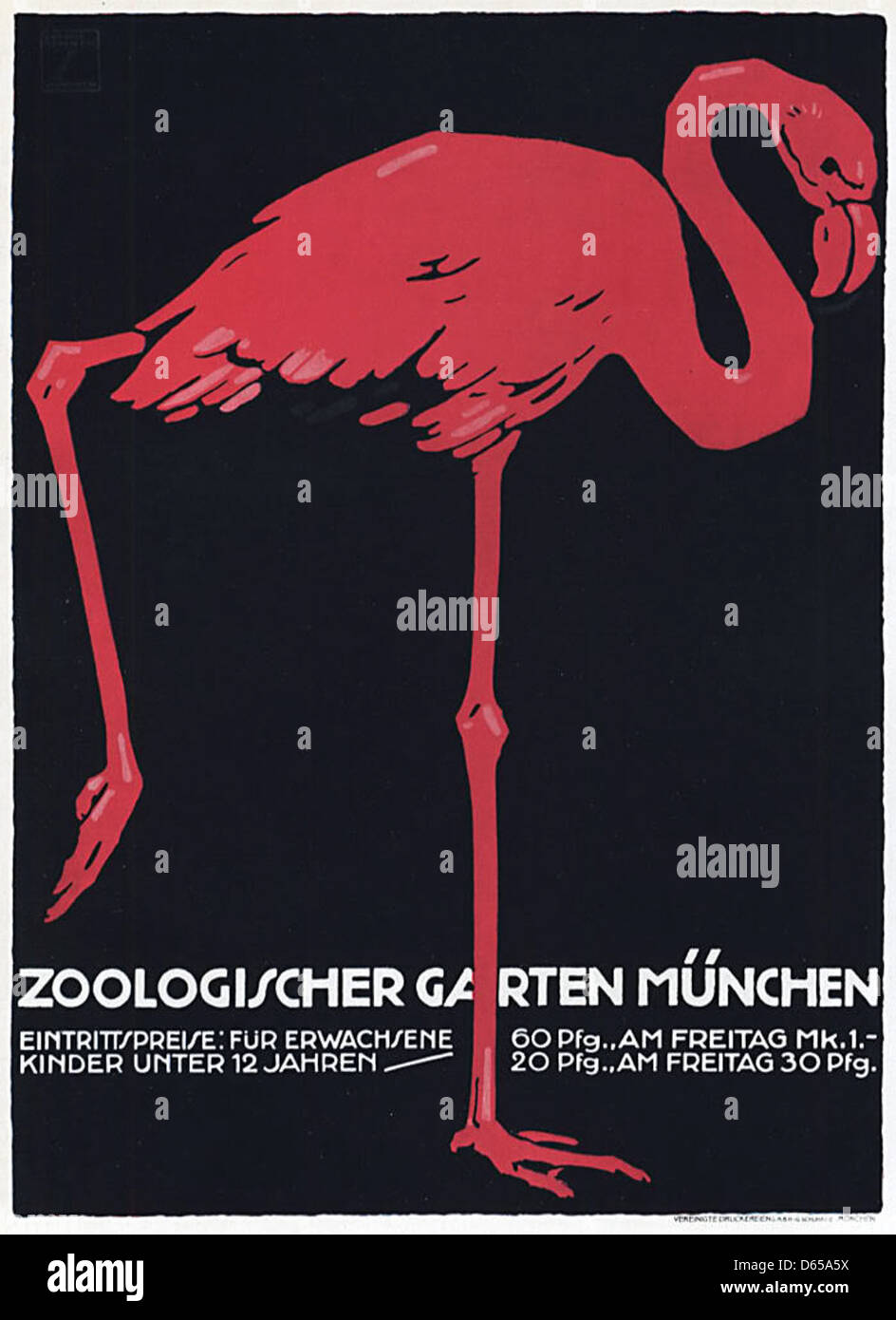 Münchner Zoo 1911 Stockfoto