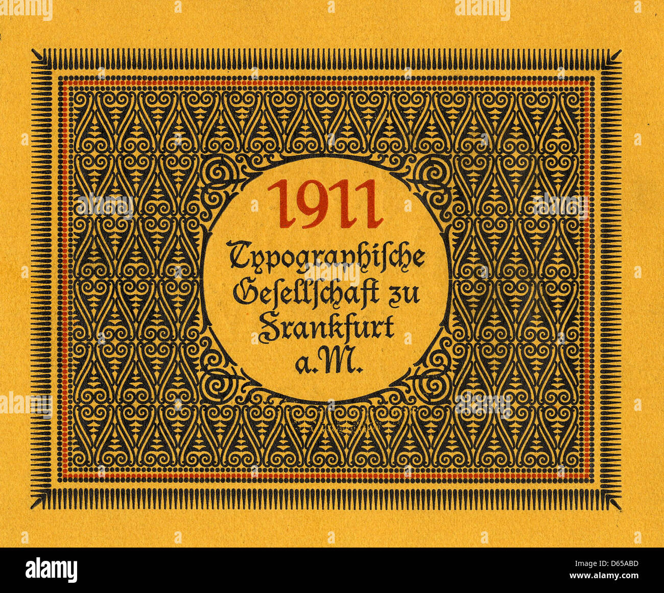 Typographische Gefellfchaft 1911 Stockfoto
