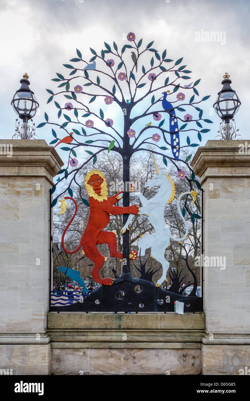 Queen Elizabeth Gate am Hyde Park Stockfoto