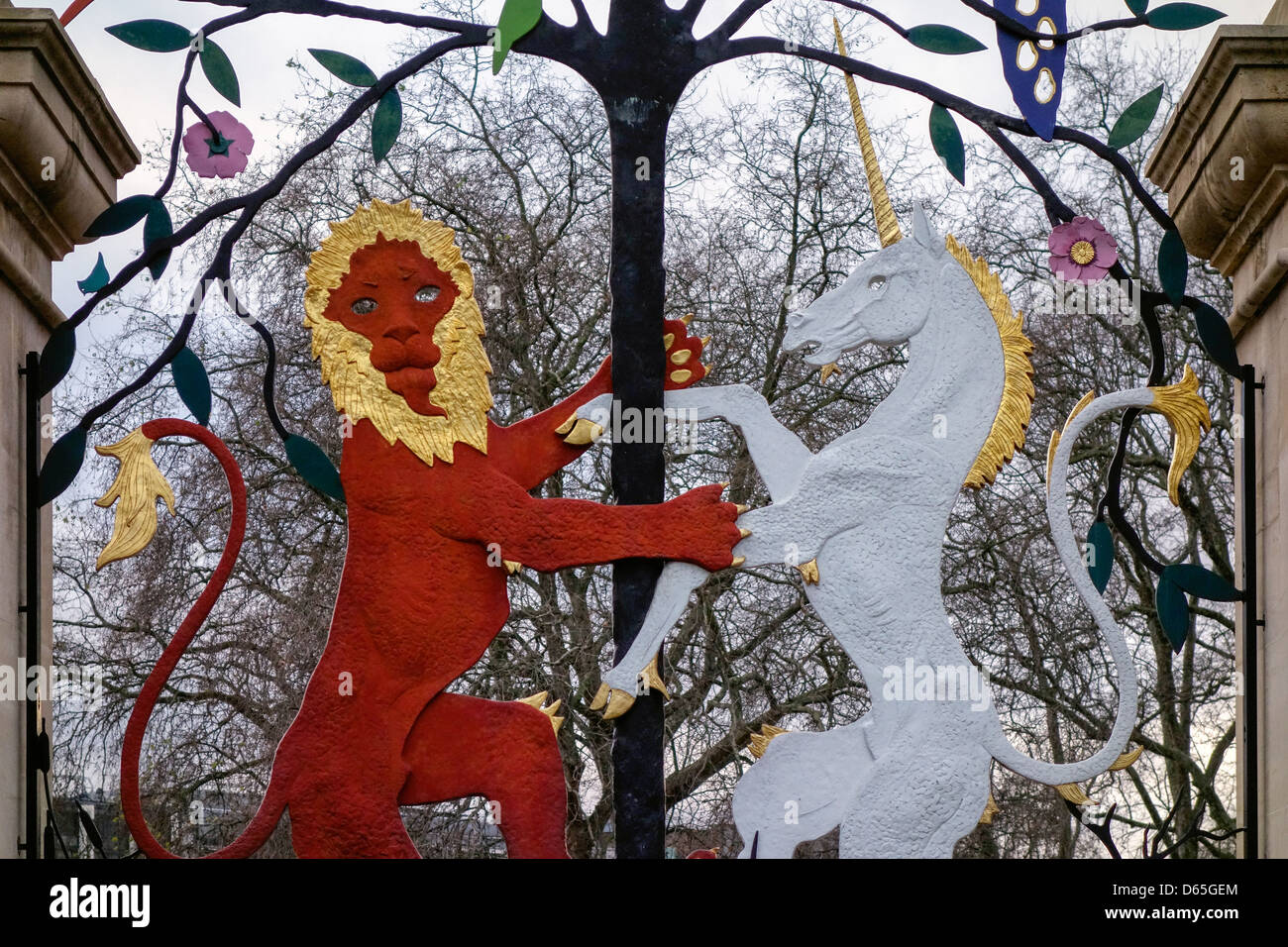 Detail-Queen Elizabeth Gate am Hyde Park Stockfoto