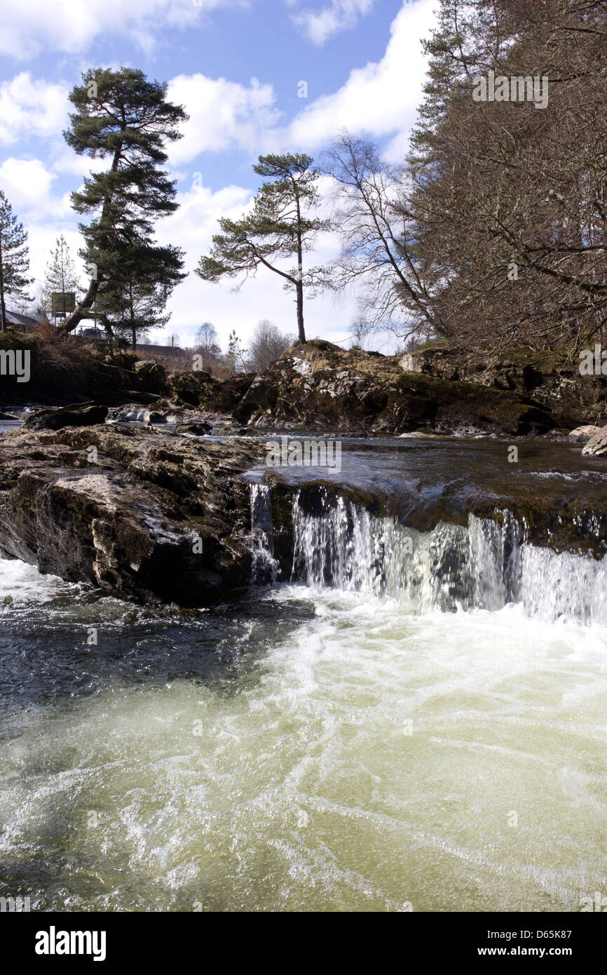 Die Wasserfälle von Dochart Killin Dorf Perthshire Schottland, Vereinigtes Königreich Stockfoto