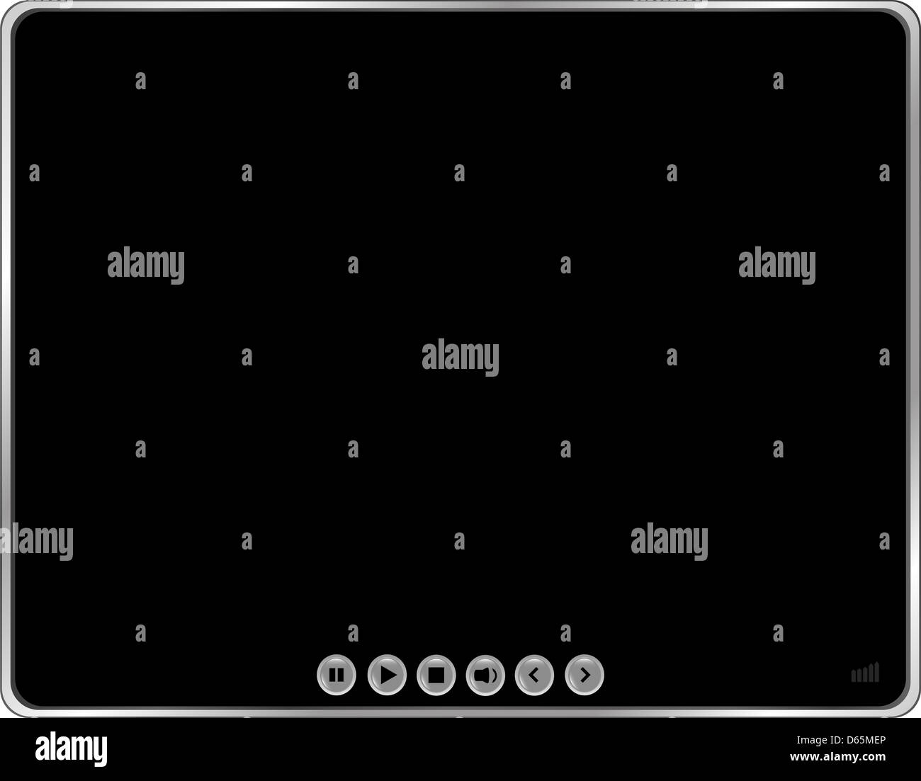 Media-Player-Schnittstelle Stockfoto