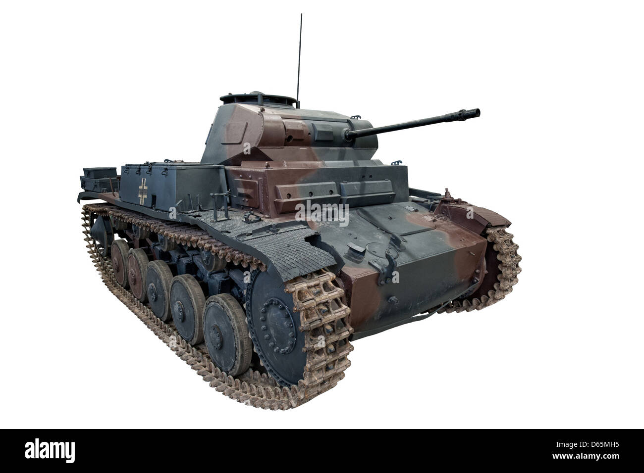 Ein Schnitt aus einem Panzer II Tank, verwendet durch die Nazi-Wehrmacht während des 2. Weltkrieges Stockfoto