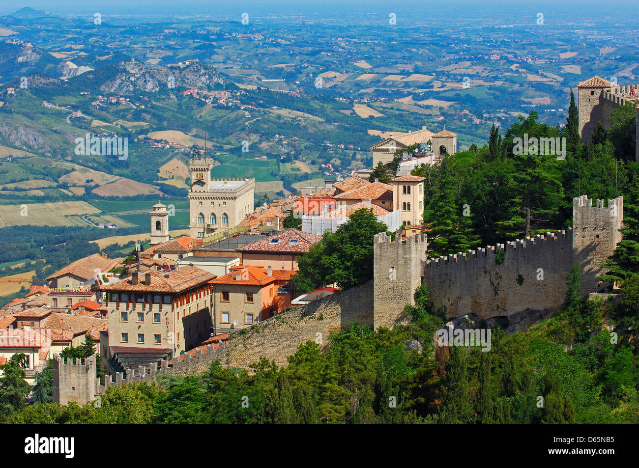 San Marino. Palazzo Pubblico. Monte Titano. Republik San Marino. Italien. Europa Stockfoto
