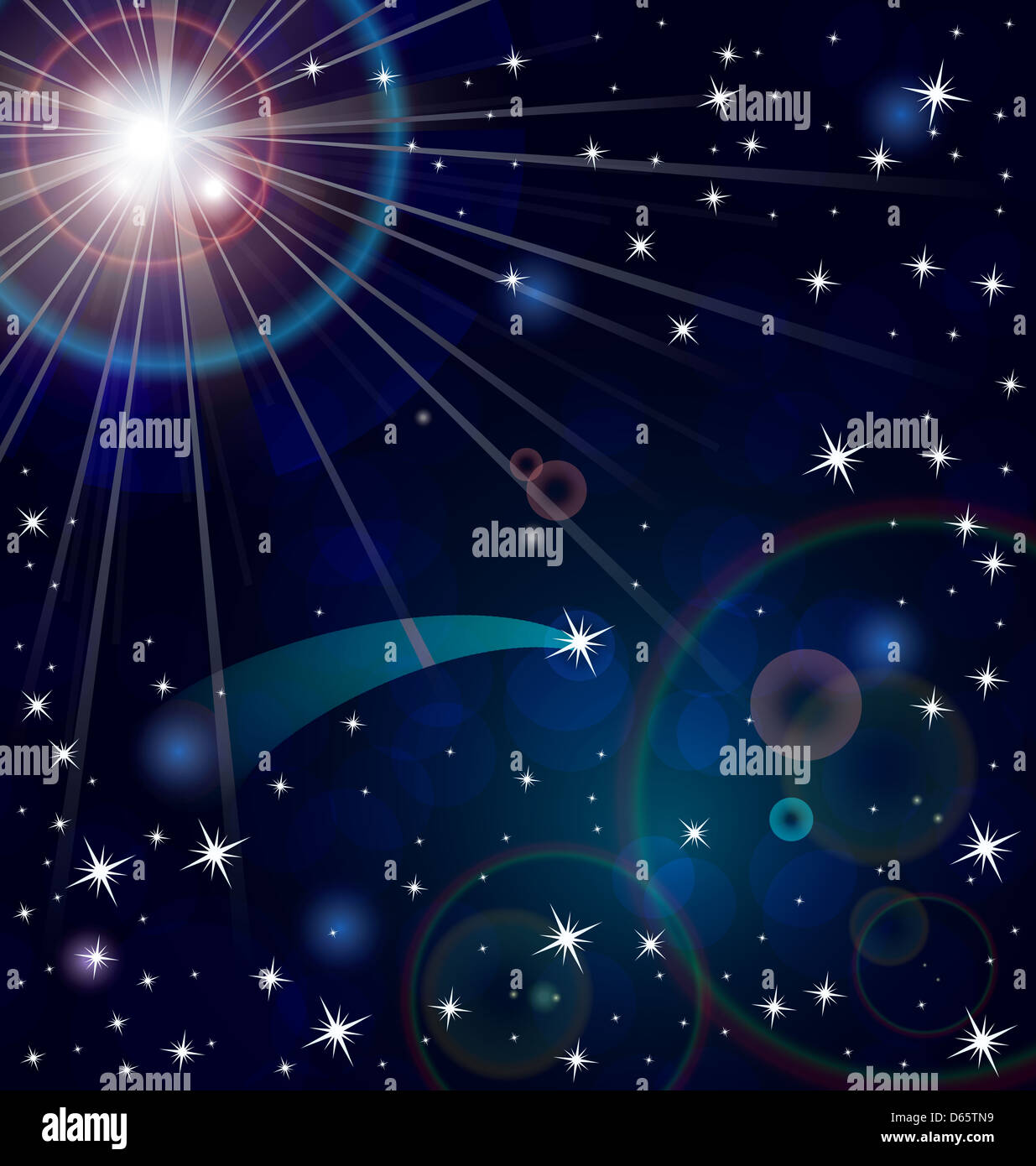 Licht der Sterne Stockfoto