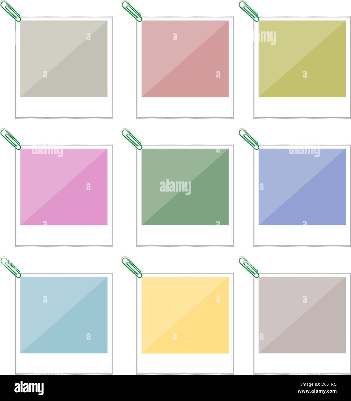 Bilderrahmen Set isoliert auf weiss Stockfoto