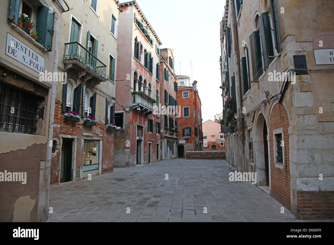 Sestier de San Palo Straße in Venedig Italien Stockfoto