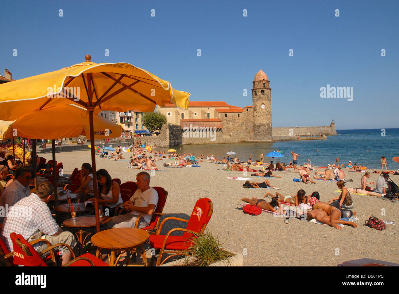 Collioure Küstenstadt in den Pyrenäen-Orientales Frankreich Stockfoto