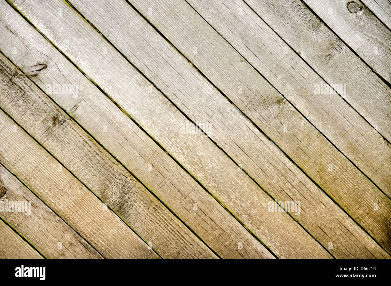 Diagonale Holzplatten Stockfoto