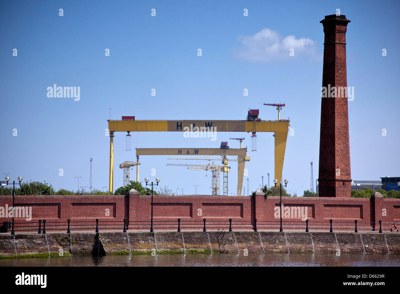 Harland & Wolff Portalkräne, Samson und Goliath, Belfast, Nordirland Stockfoto