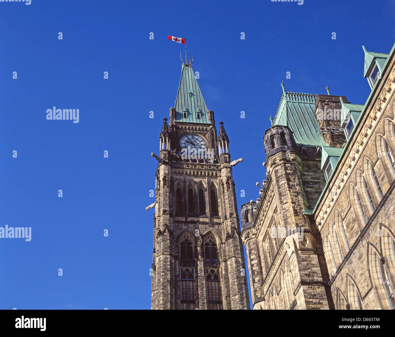 Der Centre Block (Édifice du Centre), Parliament Hill, Ottawa, National Capital Region, Provinz Ontario, Kanada Stockfoto