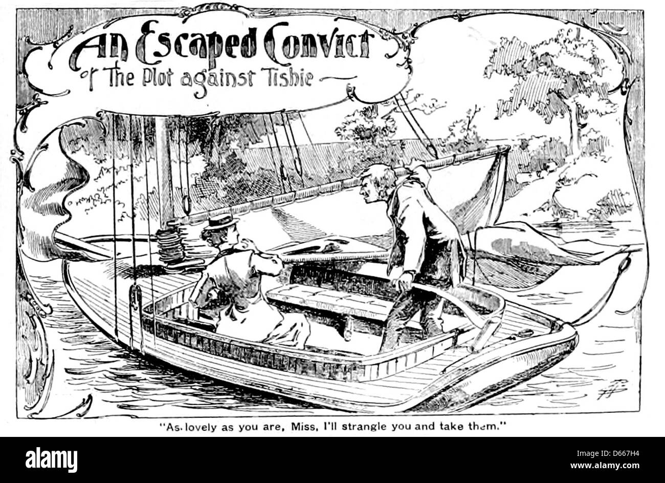 Ein Bild aus dem Jahr 1894, das einen Streik mit Boyces großen Wochenzeitungen zeigt und die Spannungen und Emotionen der Arbeitsstreitigkeiten während der industriellen Ära feststellt. Diese Szene verdeutlicht die Rolle der Gewerkschaften und Streiks bei der Durchsetzung der Arbeitnehmerrechte im späten 19. Jahrhundert. Stockfoto