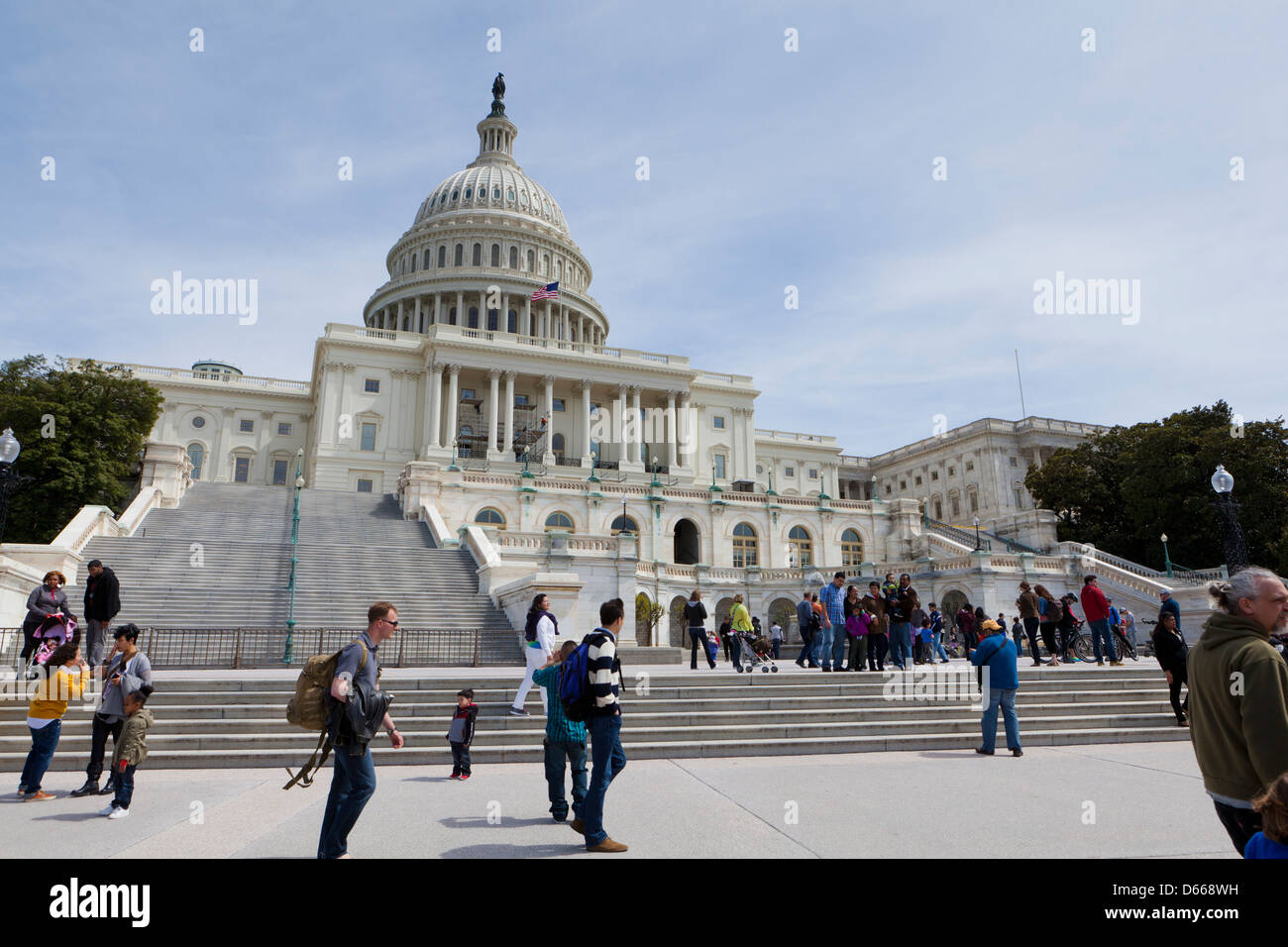 Touristen am uns Capitol - Washington, DC USA Stockfoto