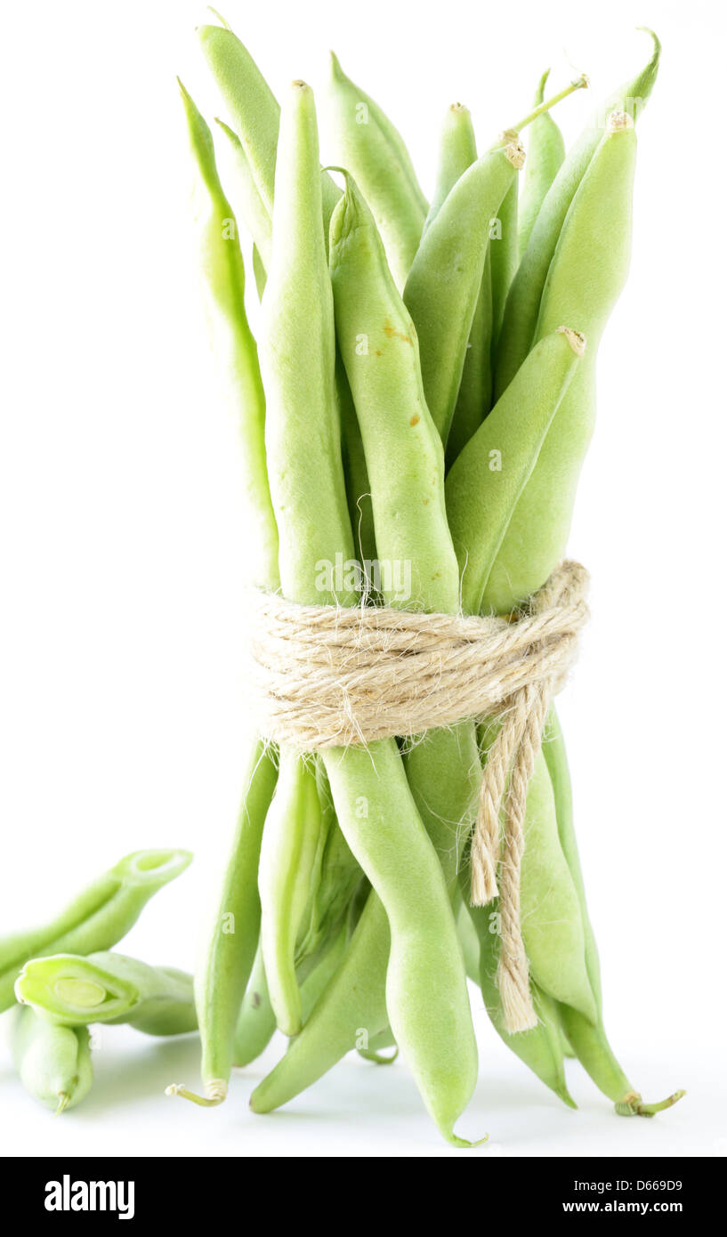 grüne Erbsen, rustikalen Stil Stockfoto