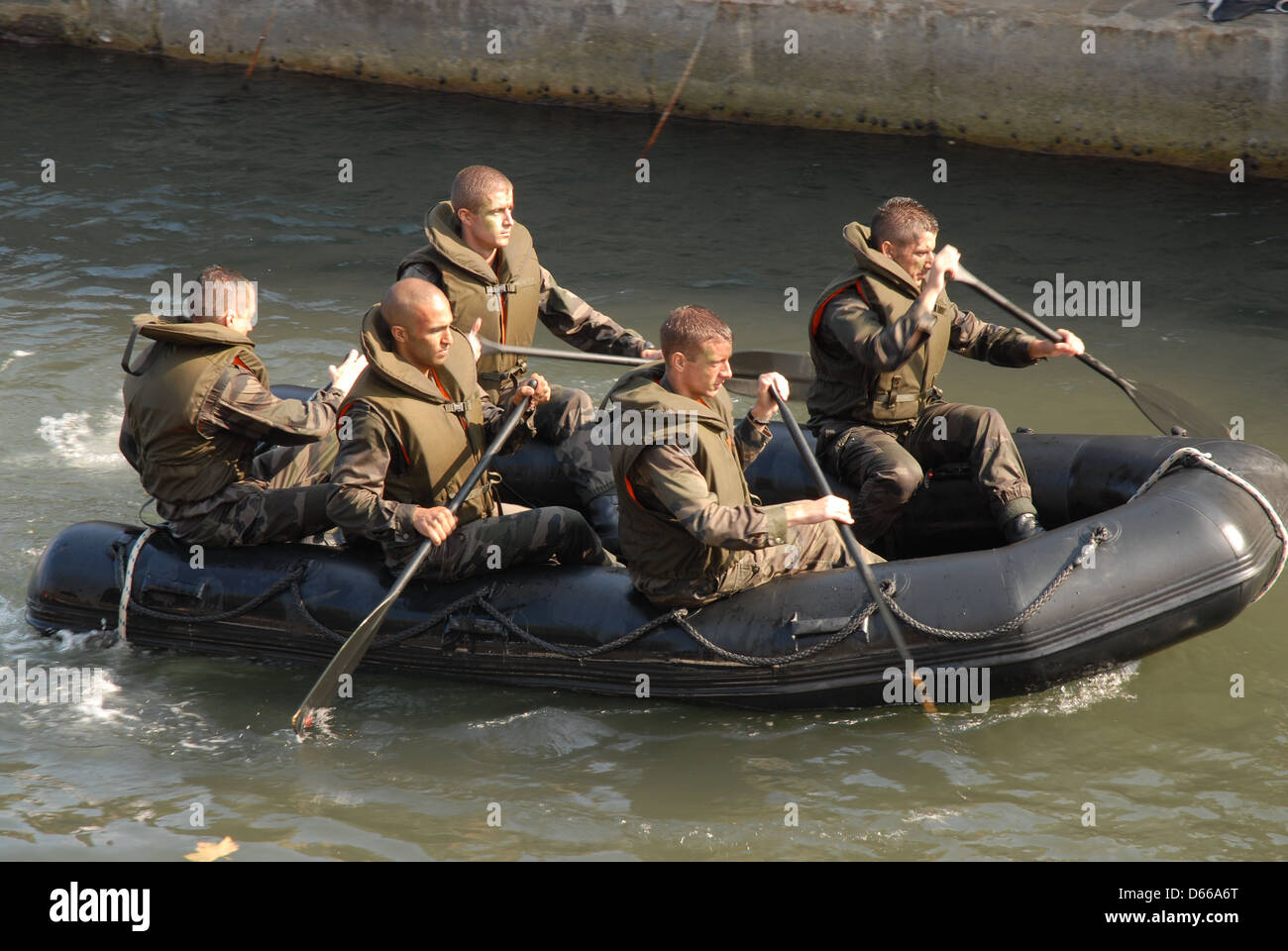 Französische Marine Commando, Collioure, Frankreich. Stockfoto