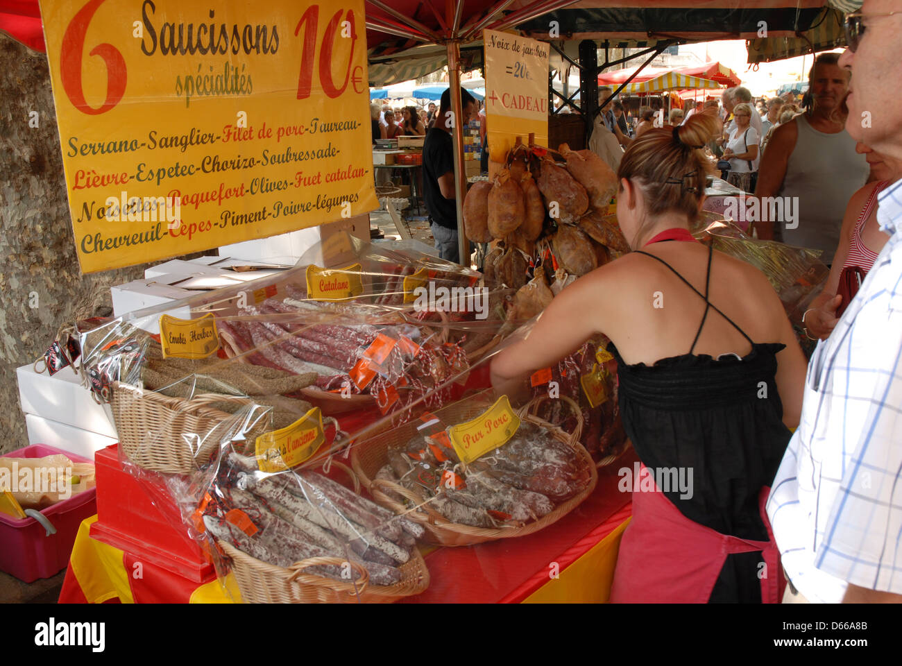 Französischen Markt, Collioure, Frankreich, Stockfoto