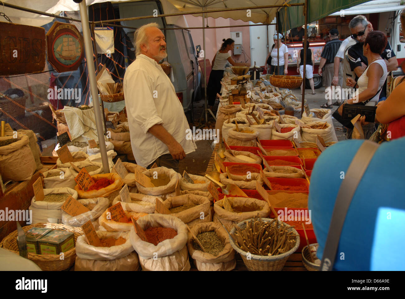 Französischen Markt, Collioure, Frankreich, Stockfoto