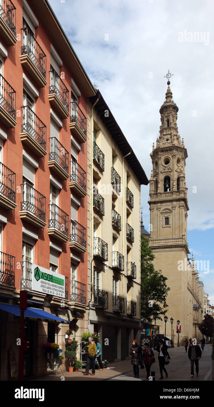Calle San Agustín, Logrono, Spanien Stockfoto