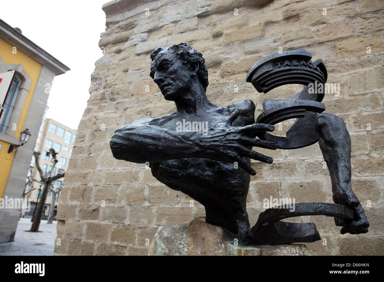 Skulptur im öffentlichen Raum Logrono, Spanien Stockfoto