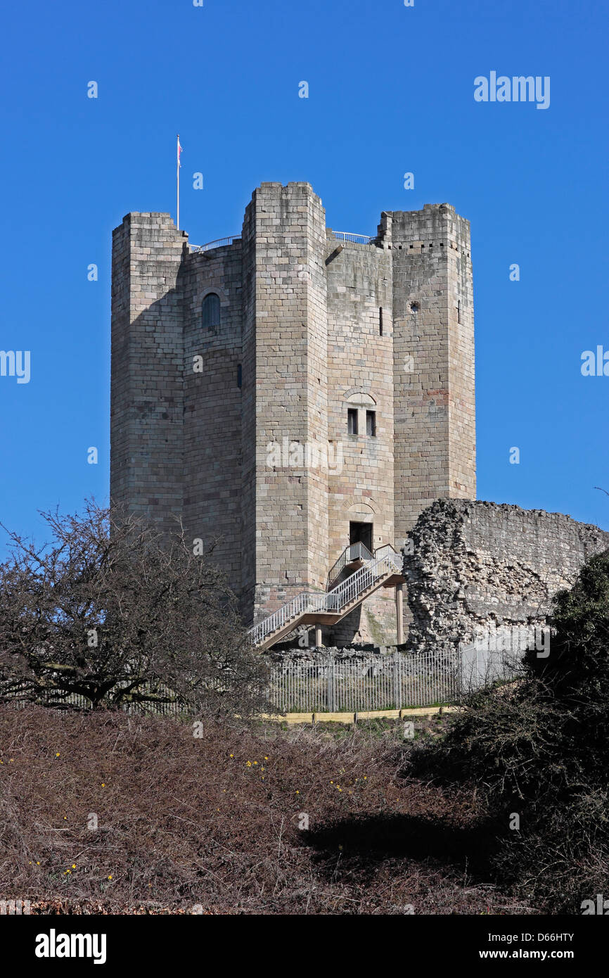 Conisbrough Schloßturms Stockfoto