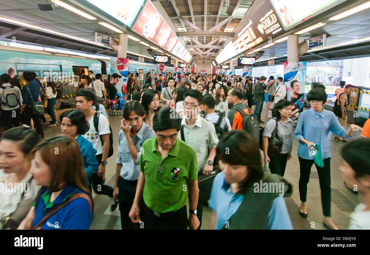 Menschen bei Siam station Stockfoto