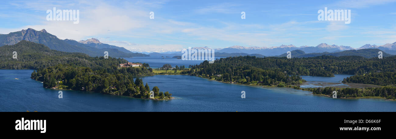 Aussichtspunkt über die Seen und Llao Llao in Bariloche, Argentinien Patagonien Stockfoto