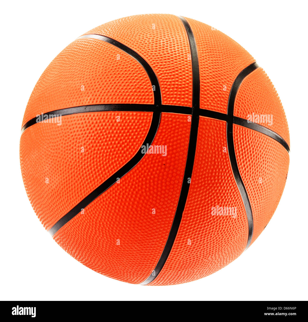 Basketball isoliert auf weißem Hintergrund Stockfoto