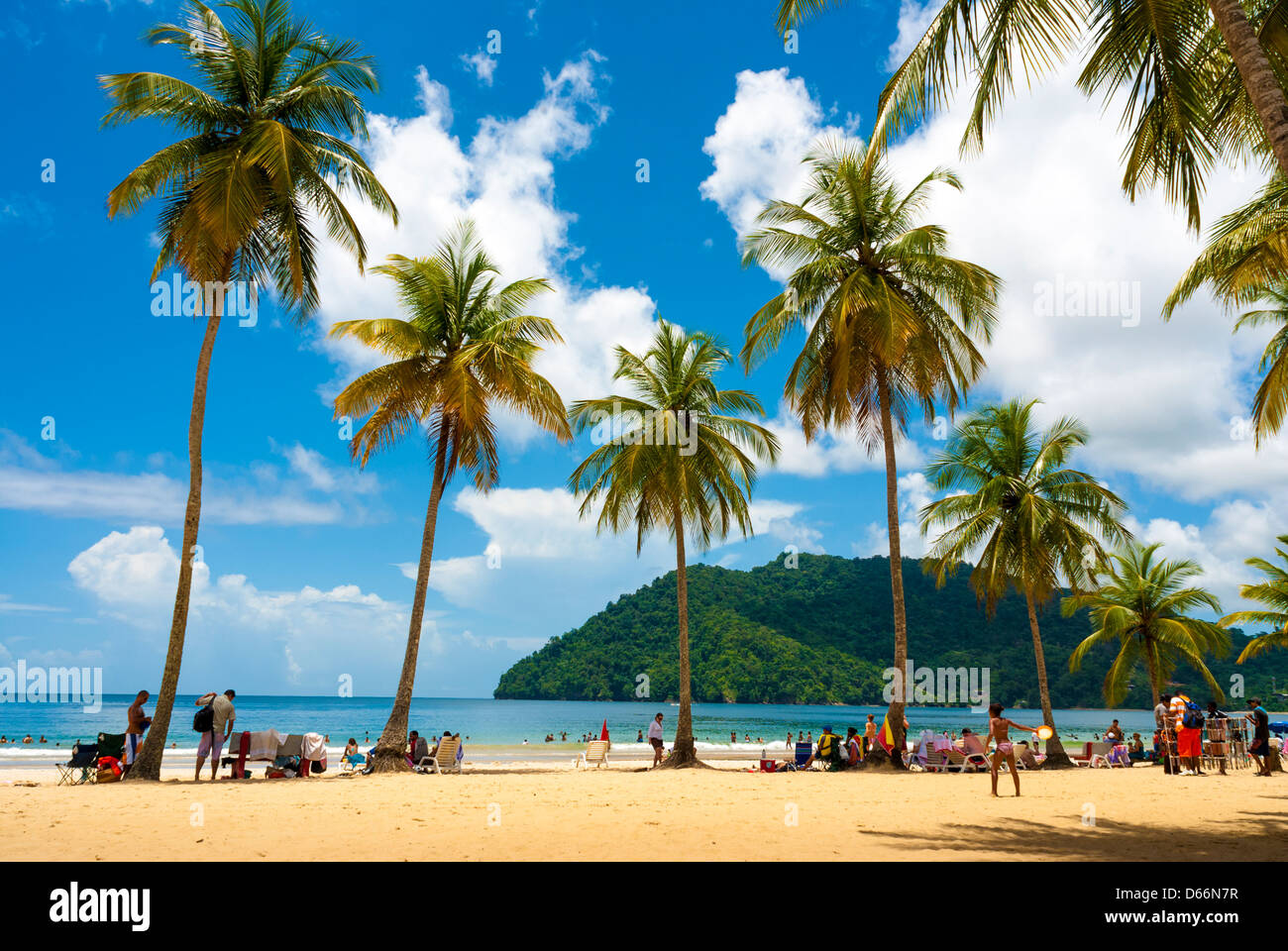 Ein schöner Tag am Maracas Beach, Trinidad. Stockfoto