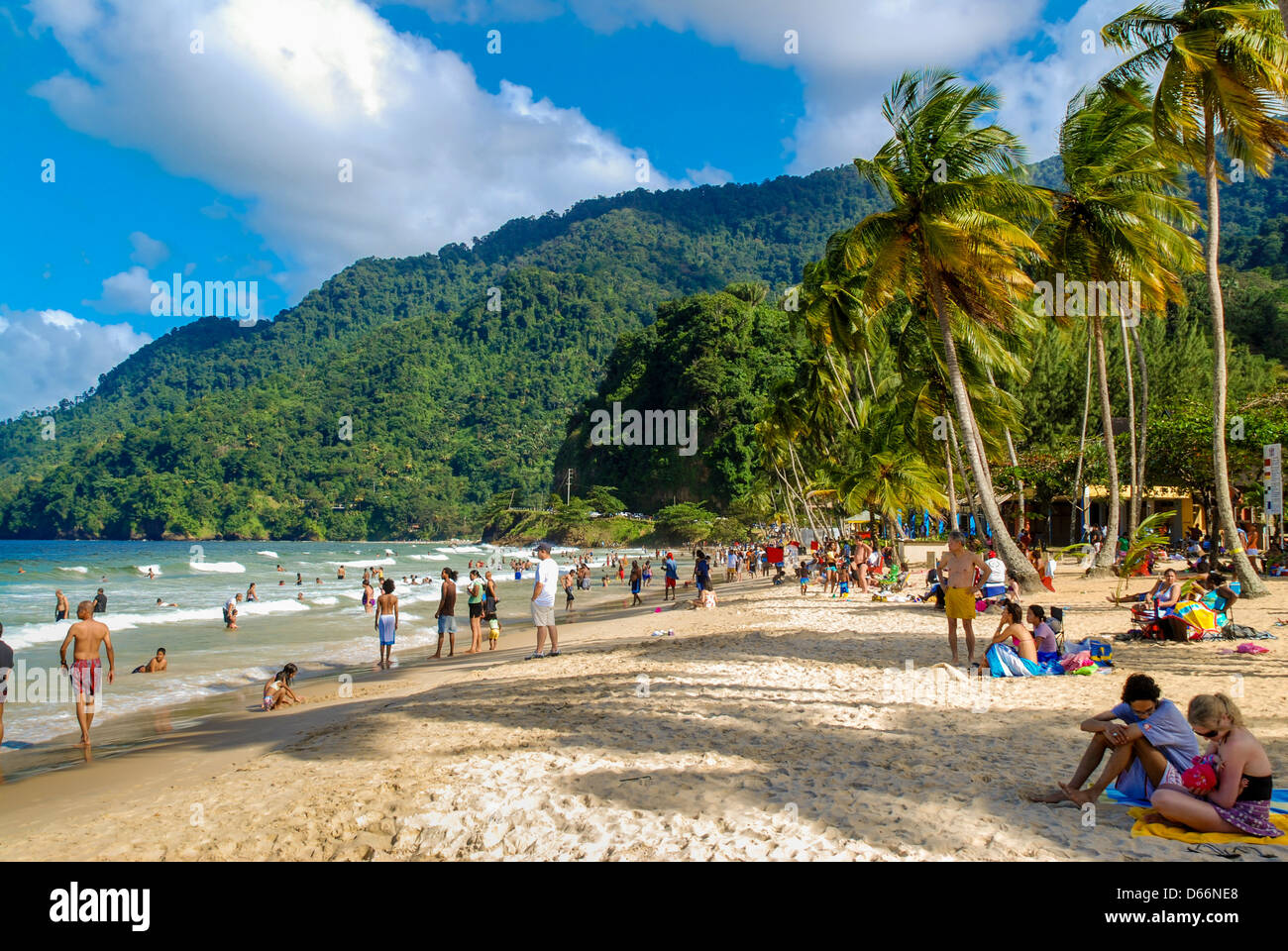 Ein schöner Tag am Maracas Beach, Trinidad. Stockfoto