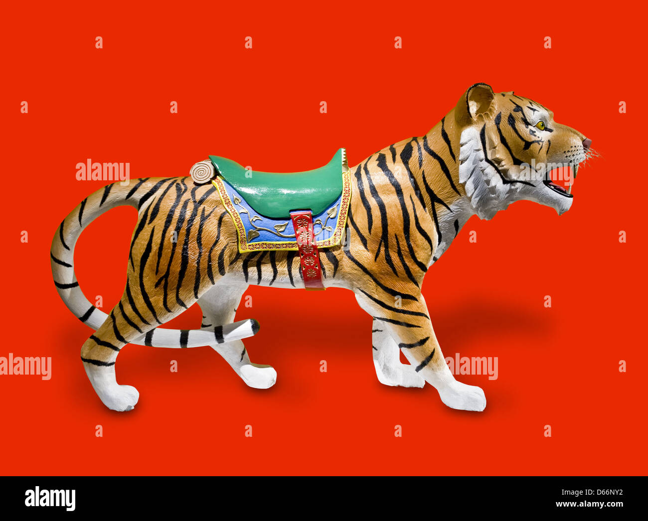 Ein Karussell-Tiger im Ringling Brothers Museum Ko-Bild Stockfoto