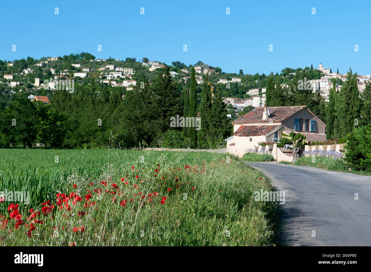 Französische Landschaft Fayence Provence Frankreich Stockfoto