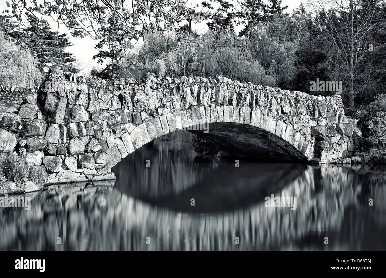 Diese klassische Brücke erfolgte in Beacon Hill, Britisch-Kolumbien, Kanada Stockfoto