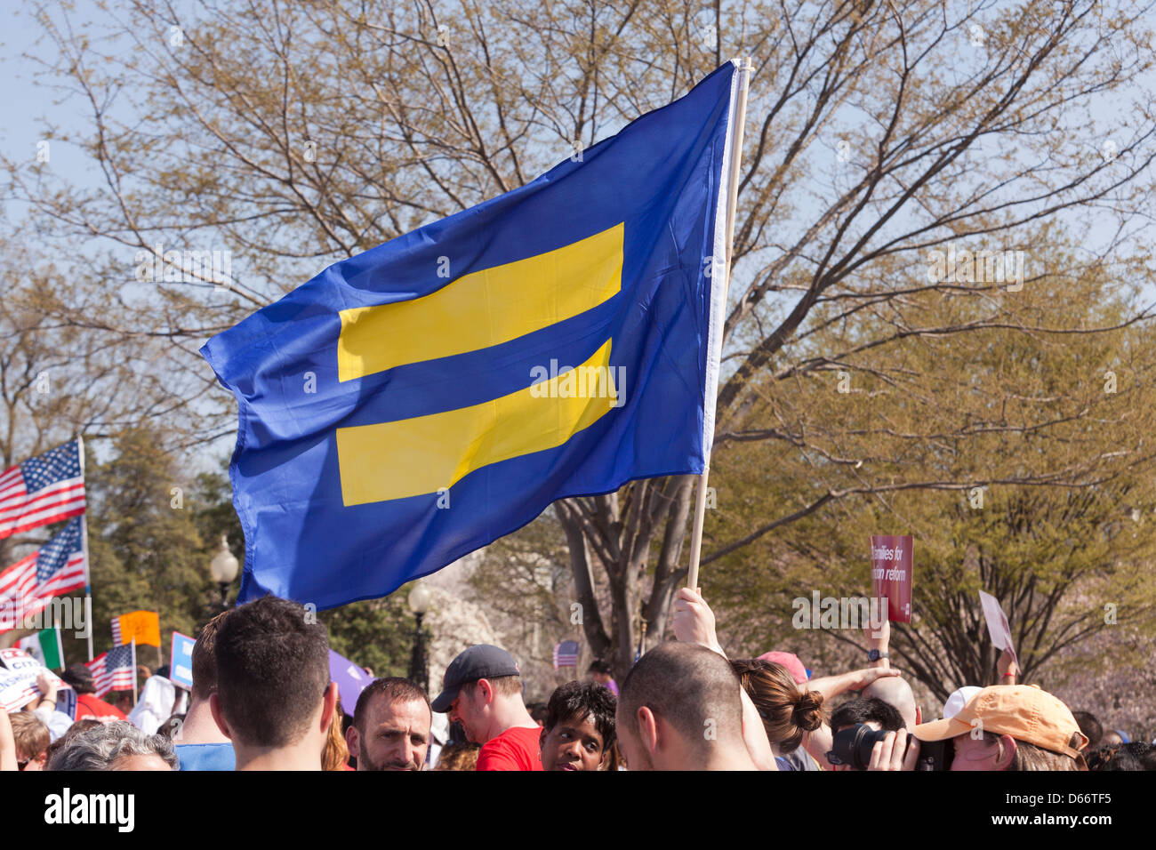Der Geschlechter Symbol Flagge in Menge Stockfoto