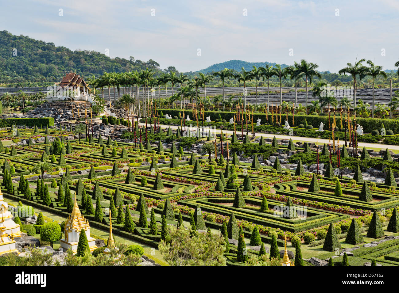 Thai Tempel in Nong Nooch Tropical Garden, Pattaya Stockfoto