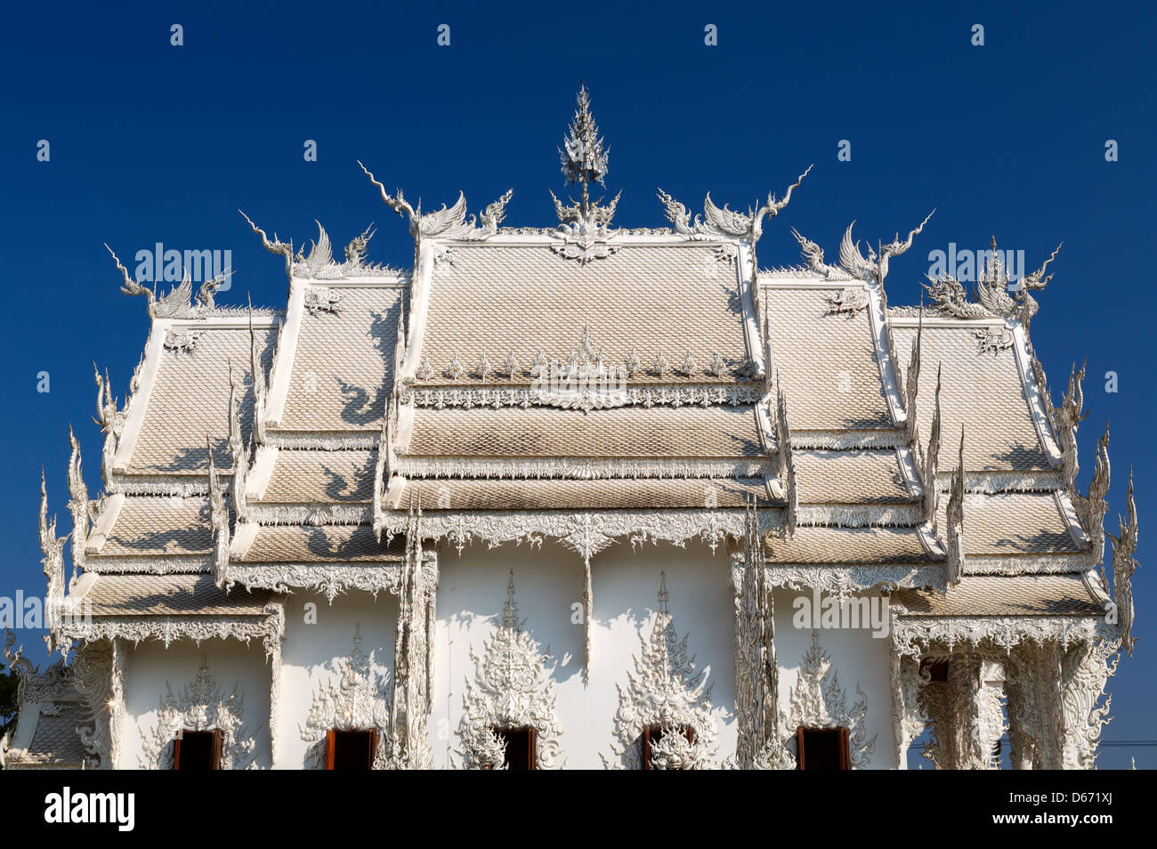 weißen Tempel in der nördlichen Provinz Chiang Mai, Thailand. Stockfoto