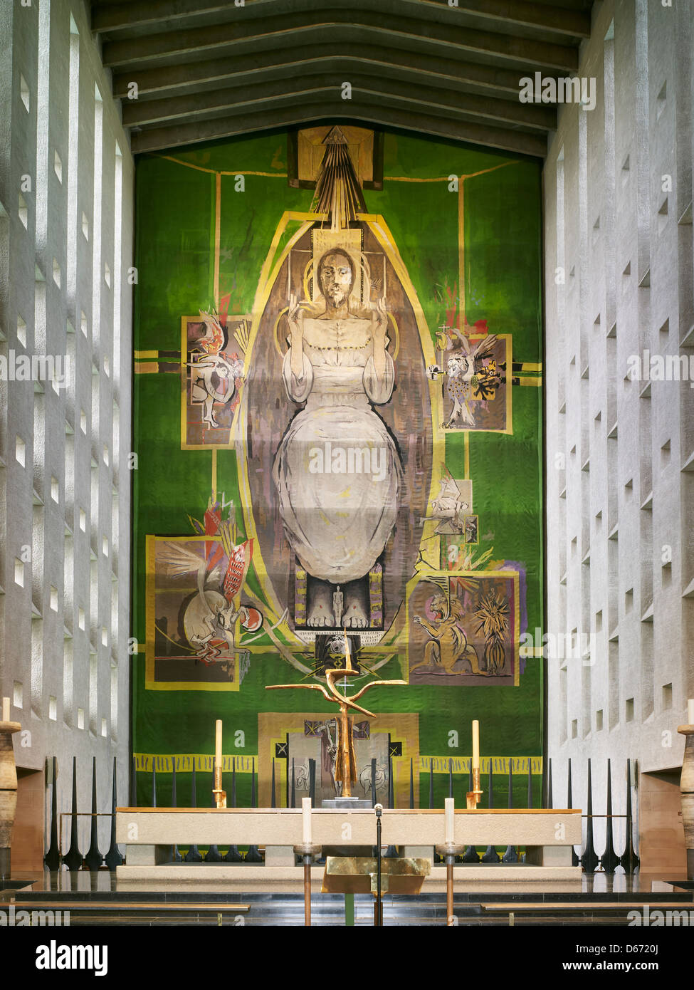 Coventry Cathedral Sutherland Wandteppich Christus in Herrlichkeit Stockfoto