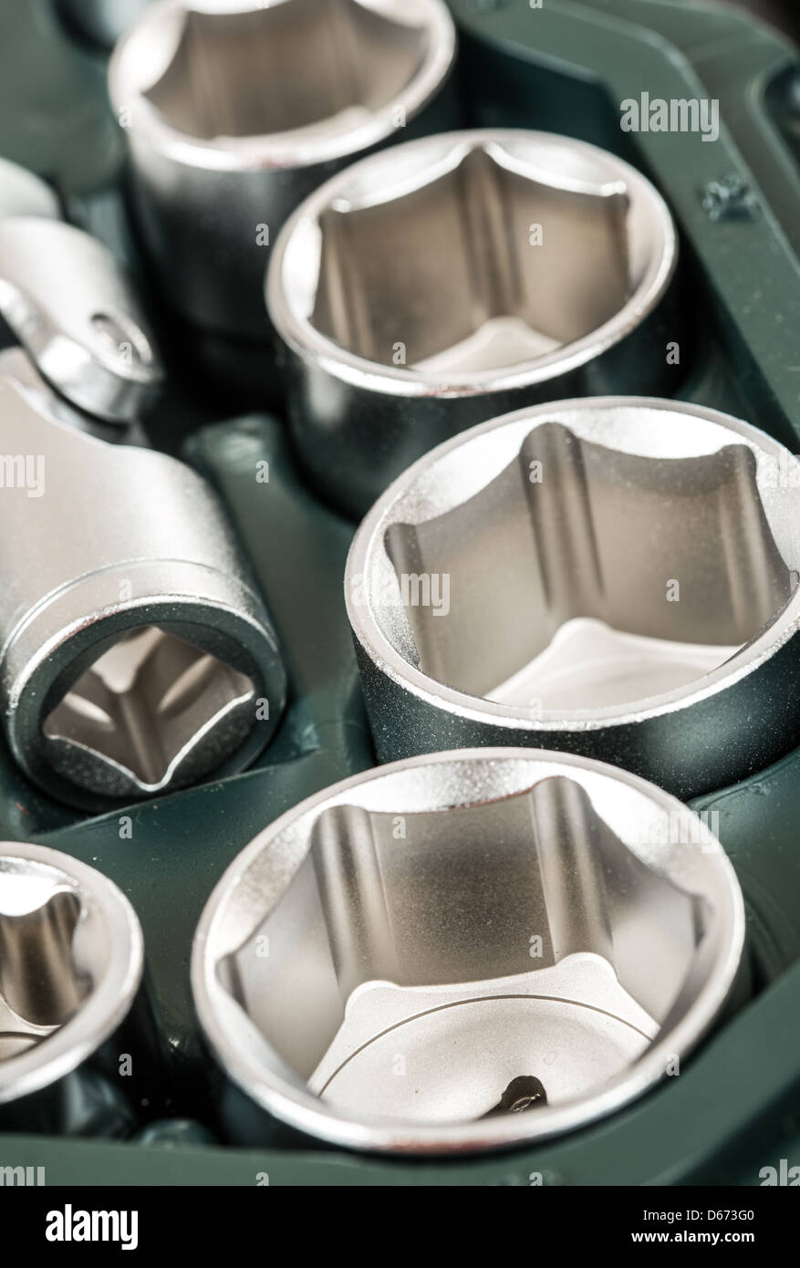 Box mit dem neuen Werkzeug-kit Stockfoto