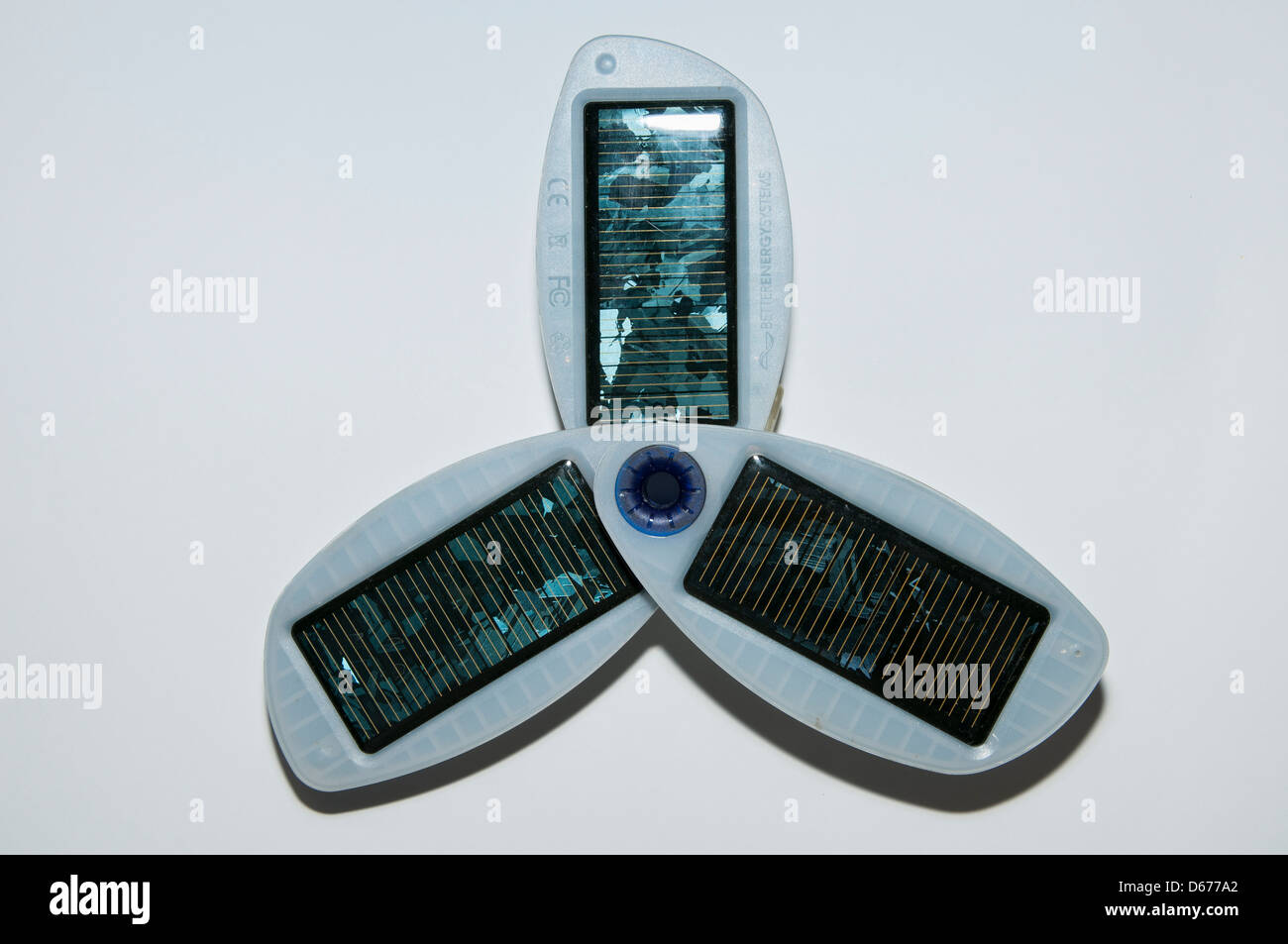 Solar-Ladegerät mit der Sonne Energie Last Stockfoto