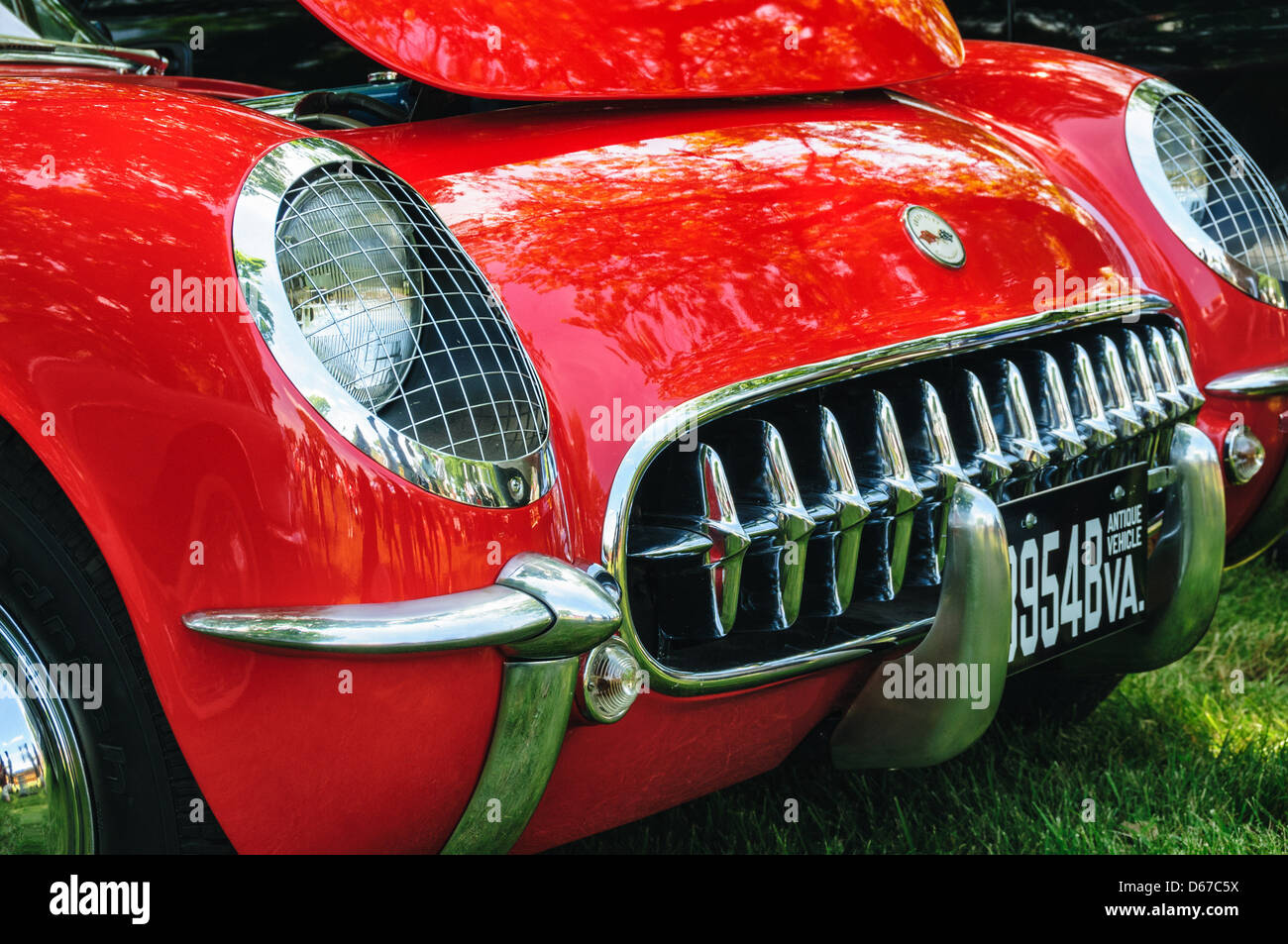 1954 zeigen, Corvette, Oldtimer, historische Stätte Sully, Chantilly, Virginia Stockfoto