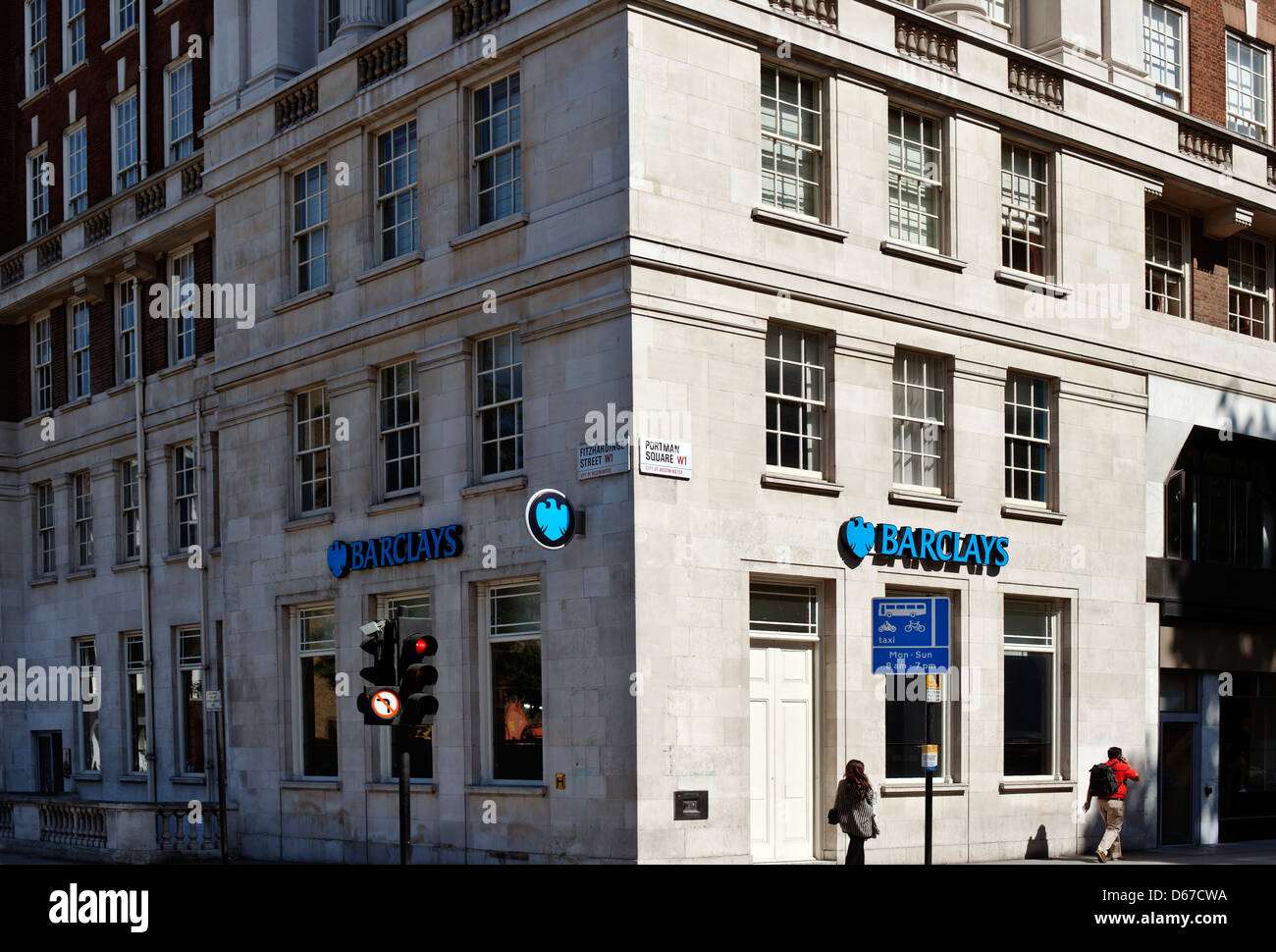Barclays Bank, Portman Square, Marylebone, London, UK, Europa Stockfoto