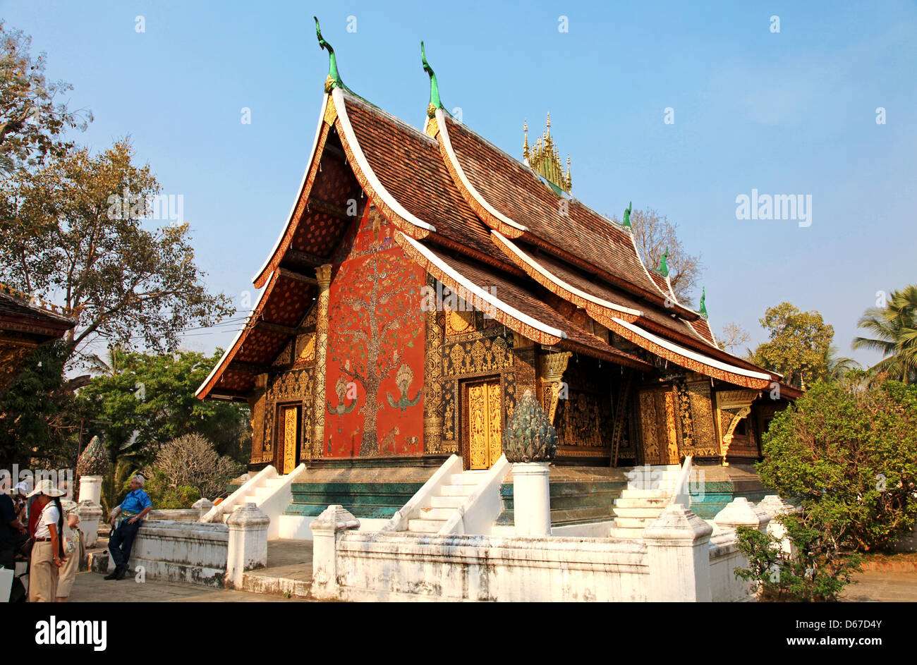 Wat Xieng Thong Tempel, Luang Rachentupfer, Laos Stockfoto