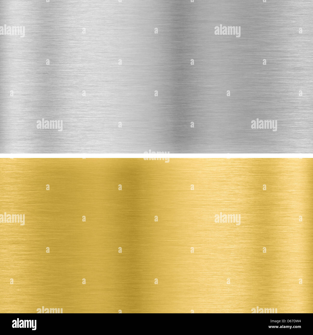 gold und Silber Metall Texturen Stockfoto